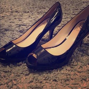 Open-Toed Black Heels